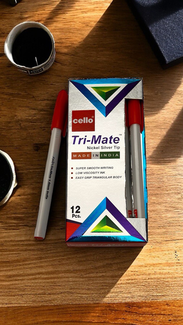 Cello Tri-Mate red pen 12/box