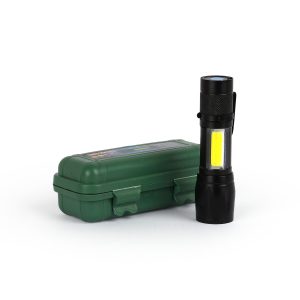 flashlight, LED torch, tactical flashlight, COB light, emergency flashlight, portable torch, camping light, handheld flashlight, pocket torch, LED light with case, rechargeable flashlight, outdoor gear, hiking torch, survival flashlight, tool kit flashlight, heavy duty torch, strong beam flashlight, home emergency light, mini flashlight, battery operated flashlight, military style torch, waterproof torch, green box flashlight, carry box flashlight, LED emergency kit, flashlight gift set, multipurpose torch, work light, side light torch, high power LED flashlight
